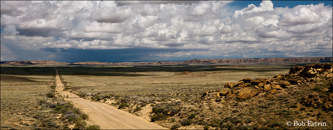 Long dirt road panoramic