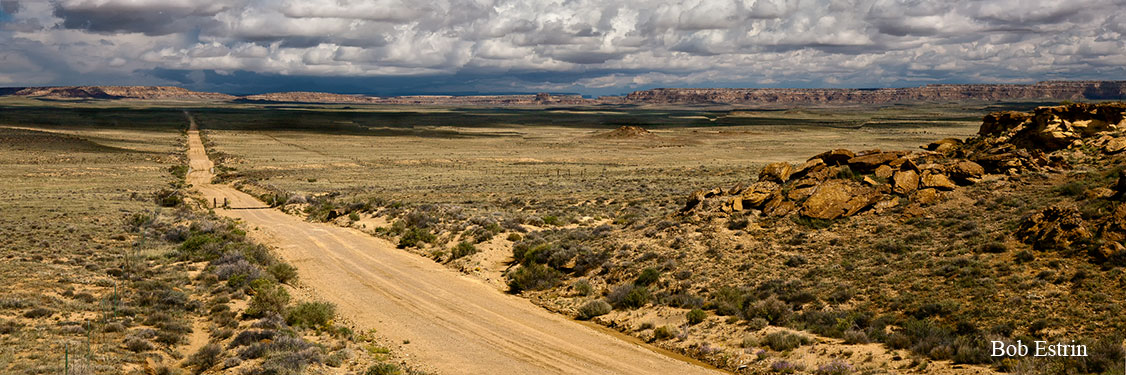 Long dirt road panoramic