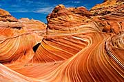 Sandstone formation called 'The Wave' in Paria Canyon Vermilian Cliffs area, Utah