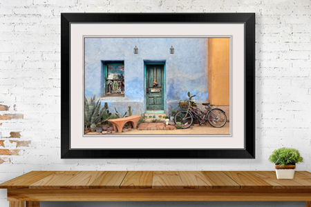 Southwest Blue Adobe Home